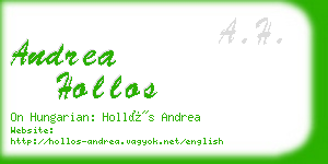 andrea hollos business card